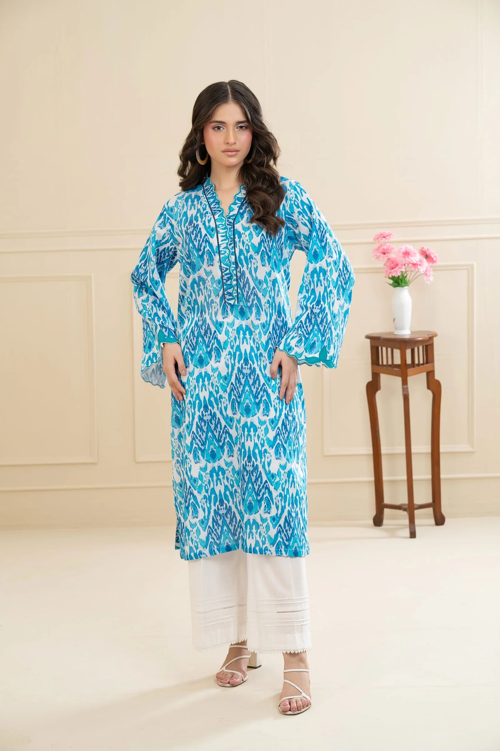 Ice Blue Lawn Fabric